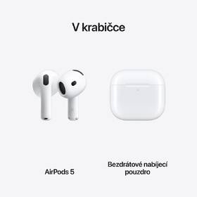 Sluchátka Apple AirPods 5 s bezdrátovým nabíjecím pouzdrem bílé

 obrázek produktu 6 z 6