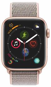 Chytré hodinky Apple Watch Series 4 GPS 44mm pouzdro ze zlatého hliníku - pískově růžový provlékací sportovní řemínek CZ verze 

 obrázek produktu 2 z 2