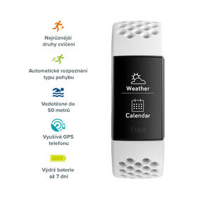 Fitness náramek Fitbit Charge 3 speciální edice (NFC) - Graphite, White Silicone 

 obrázek produktu 4 z 9