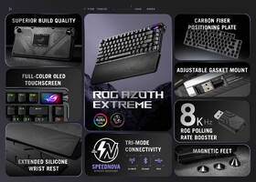 Klávesnice Asus ROG Azoth Extreme (ROG NX Snow / PBT) - US layout černá barva
