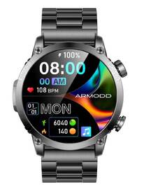 Chytré hodinky ARMODD Silentwatch 7 Pro GPS s kovovým řemínkem + silikonový řemínek černé

 obrázek produktu 4 z 7