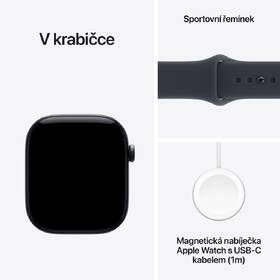 Chytré hodinky Apple GPS + Cellular 42 mm noční modrá keramika, námořnicky modrý sportovní řemínek - S/M 

 obrázek produktu 6 z 6