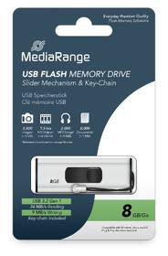 USB Flash MediaRange Slider 8GB USB 3.2 Gen 1 kovový

 obrázek produktu 3 z 3
