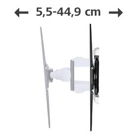 Držák TV Hama XL, pohyblivý, pro úhlopříčky 46"-90", nosnost 75 kg černý/bílý

 obrázek produktu 8 z 17