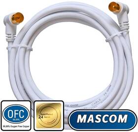 Koaxiální kabel Mascom F konektor, 3m bílý

 obrázek produktu 4 z 7