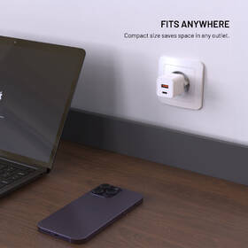 Nabíječka do sítě FIXED GaN Mini s USB-C, USB, 30W bílý

 obrázek produktu 8 z 8