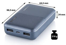 Powerbanka GoGEN 10000 mAh, metalická modrá

 obrázek produktu 1 z 6