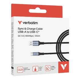 Kabel Verbatim Sync & Charge USB-A/USB-C 18W 1,2m černý

 obrázek produktu 4 z 4
