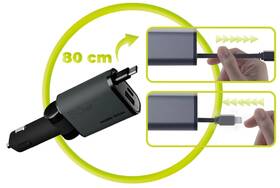 Adaptér do auta Mobile Origin 3in1 50W CA27 - USB-C, USB-A + USB-C kabel černý/šedý

 obrázek produktu 6 z 13