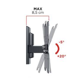 Držák TV Meliconi FlatStyle ETR200CG, polohovatelný, pro úhlopříčky 26"-45", nosnost 30 kg černý

 obrázek produktu 3 z 4