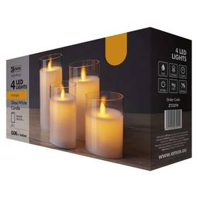 LED dekorace EMOS svíčky, 5x10/12,5/15/17,5cm, bílé, 2x AA, 4 ks 

 obrázek produktu 3 z 3