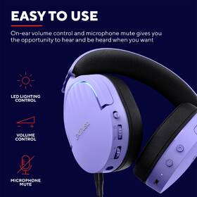 Headset Trust GXT 491 FAYZO fialový

 obrázek produktu 9 z 15