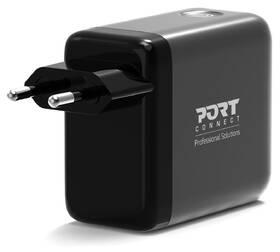 Napájecí adaptér PORT CONNECT GaN2 100W, 2x USB-C PD + USB-A QC, OLED displej 

 obrázek produktu 4 z 9