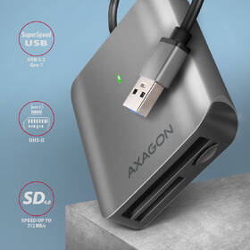 Čtečka paměťových karet Axagon CRE-S3 USB-A SUPERSPEED 3-slot & lun SD/microSD/CF, UHS-II tmavě šedá

 obrázek produktu 1 z 5