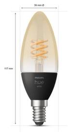 Chytrá žárovka Philips Bluetooth, filament, 4,5W, E14, White, 2ks 

 obrázek produktu 3 z 7