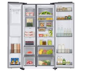 Americká lednice Samsung RS68CG885DS9EF stříbrná barva

