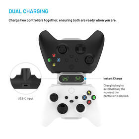 Dokovací stanice FIXED pro dva bezdrátové ovladače Xbox Series S, X a One bílá

 obrázek produktu 3 z 7
