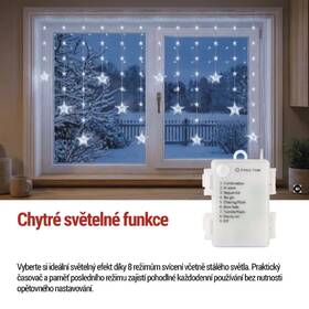 LED řetěz EMOS 120 WINDOW STARS, 3AA, IP44, CW průhledný

 obrázek produktu 2 z 3