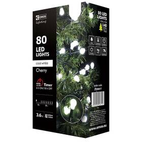 Vánoční osvětlení EMOS 80 LED, 8m, řetěz (kulička), studená bílá, časovač, i venkovní použití 

 obrázek produktu 9 z 18