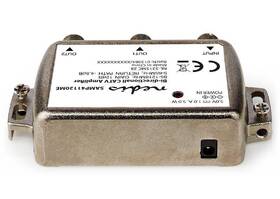 Zesilovač Nedis CATV, Max. zesílení 9 dB, 85-1218 MHz, 2 výstupy, zpětný kanál - 4,5 dB, 5-65 MHz, konektor F 

 obrázek produktu 3 z 3