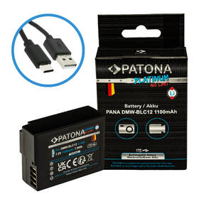 Baterie PATONA pro foto Panasonic DMW-BLC12 1100mAh Li-Ion Platinum, USB-C černá

 obrázek produktu 1 z 4