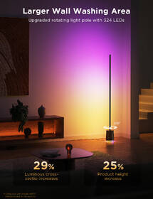 Stojací lampa Govee Floor Lamp Pro RGBICWW LED + ovladač CZ černá

 obrázek produktu 3 z 9