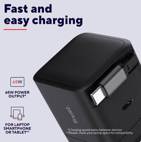 Nabíječka do sítě Trust MAXO Retractable 65W, USB-C černý

 obrázek produktu 10 z 11