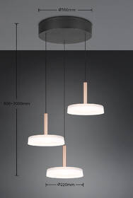 Závěsné svítidlo TRIO CELESTE, LED hnědé

 obrázek produktu 6 z 8