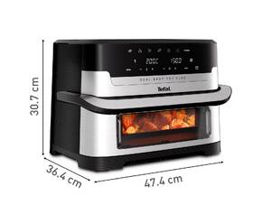 Fritéza horkovzdušná Tefal Dual Easy Fry Flex EY922DE0, 5,5 l + 3,5 l stříbrná

 obrázek produktu 5 z 5