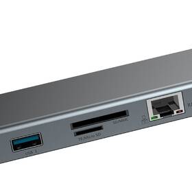 Dokovací stanice Baseus USB-C/3.5 jack, micro SD/TF, SD, HDMI, RJ-45, 3x USB-A, USB-C, VGA šedá

 obrázek produktu 3 z 12