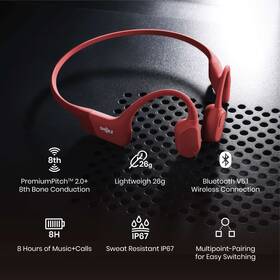 Sluchátka Shokz OpenRun červená

 obrázek produktu 8 z 10
