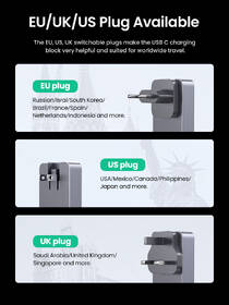 Nabíječka do sítě UGREEN 65W GaN Tech Ultra-Slim stříbrná

 obrázek produktu 10 z 10