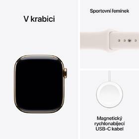 Chytré hodinky Apple GPS + Cellular 42mm zlatý titan - světle ruměný sportovní řemínek - S/M 

 obrázek produktu 7 z 7