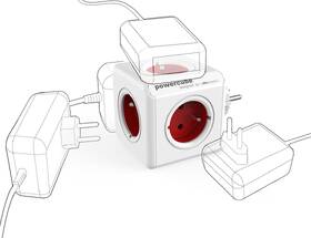 Rozbočovací zásuvka Powercube 5x zásuvka bílá/červená

 obrázek produktu 3 z 4