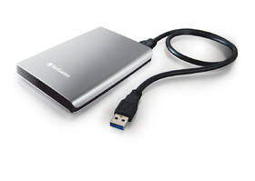 Externí pevný disk 2,5" Verbatim 2TB USB 3.0 stříbrná barva
