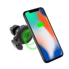 Držák na mobil FIXED Roll do mřížky ventilace, bezdrátové nabíjení černý

 obrázek produktu 1 z 10