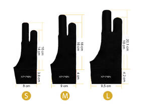 Rukavice XPPen umělecká - L černá barva

