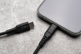 Kabel FIXED Liquid silicone USB-C/Lightning s podporou PD, MFi, 0,5m černý

 obrázek produktu 6 z 7