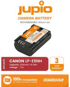 Baterie Jupio LP-E6NH 2130 mAh (Canon) černá

 obrázek produktu 1 z 3