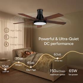 Ventilátor stropní Rohnson R-8155 černý/hnědý

 obrázek produktu 2 z 11