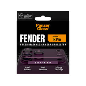 Tvrzené sklo PanzerGlass FENDER  na Apple iPhone 18 Pro, ochranný hliníkový prvek fotoaparátu vínové

 obrázek produktu 4 z 6