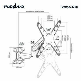 Držák TV Nedis vertikální, pro úhlopříčky 23" až 55", nosnost 30 kg černý

 obrázek produktu 7 z 8