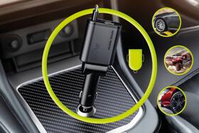 Adaptér do auta Mobile Origin 3in1 50W CA27 - USB-C, USB-A + USB-C kabel černý/šedý

 obrázek produktu 11 z 13