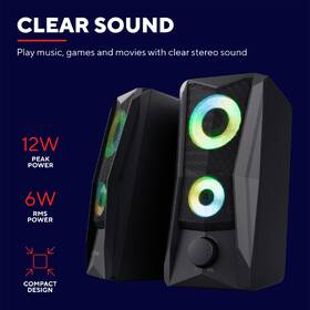 Reproduktory Trust GXT 606 Javv RGB-Illuminated 2.0 Speaker Set černé

 obrázek produktu 4 z 11