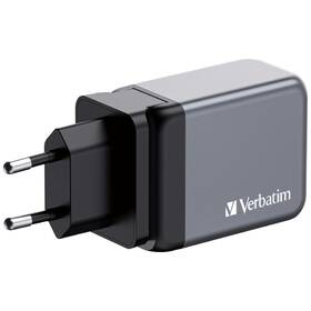 Cestovní adaptér Verbatim GNC-65 GaN 65W, 2x USB-C PD 65W, 1x USB-A QC 3.0 stříbrný

 obrázek produktu 2 z 6