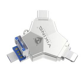 USB Flash Viking 64GB, USB/USB-C/Micro USB/Lightning stříbrný

 obrázek produktu 2 z 4