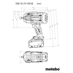 Utahovák rázový Metabo 18 LTX 1450 BL (bez baterie) 

 obrázek produktu 5 z 5
