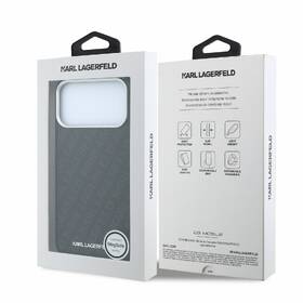 Kryt na mobil Karl Lagerfeld PU Grained Allover Semi Wrap Magsafe na Apple iPhone 18 Pro černý

 obrázek produktu 6 z 6