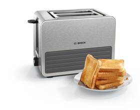 Opékač topinek Bosch TAT7S25 šedá barva
