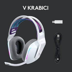 Headset Logitech G733 Lightspeed Wireless RGB bílá barva
